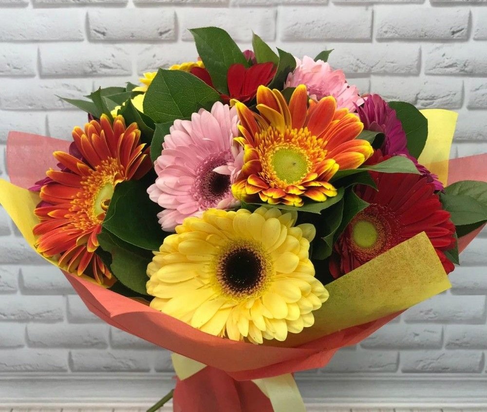 Букет цветов из: Герберы в Железнодорожном Калининградской области