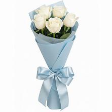 Букет 5 Белых роз Проуд #REPLACE_PRED# Железнодорожном Калининградской области