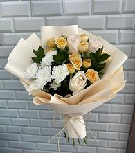 Букет цветов из:  Розы и Хризантемы в Железнодорожном Калининградской области