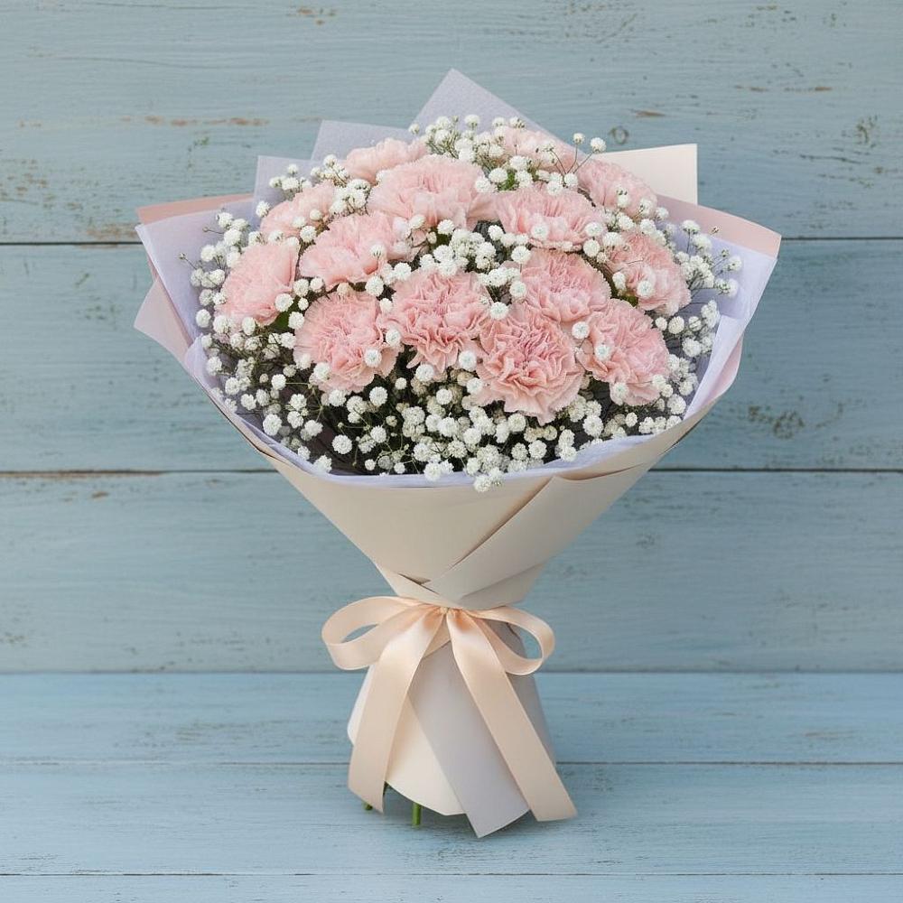 Букет цветов из: Гвоздики в Железнодорожном Калининградской области