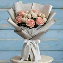 Букет цветов из:  Розы #REPLACE_PRED# Железнодорожном Калининградской области