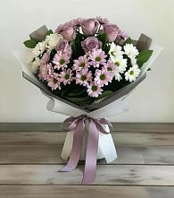 Букет цветов из:  Хризантемы и Розы в Железнодорожном Калининградской области