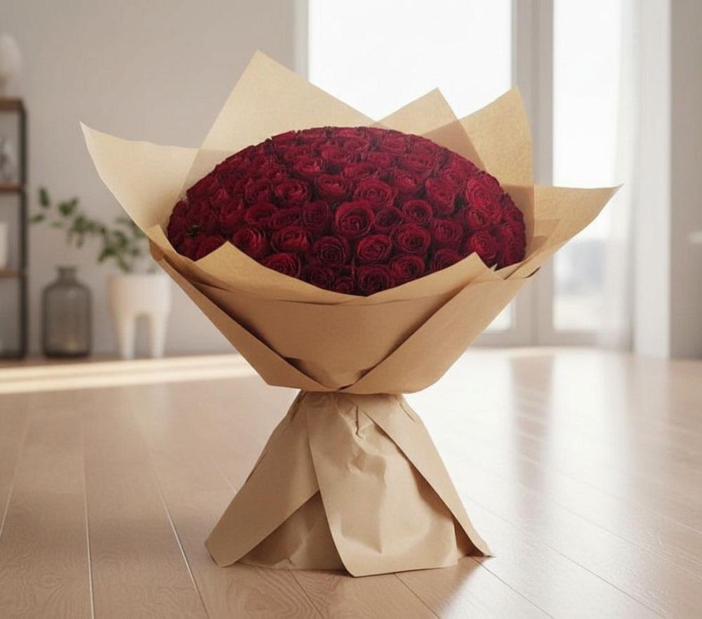 Букет 101 Красная роза в Железнодорожном Калининградской области