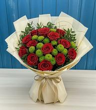 Букет цветов из:  Розы и Хризантемы в Железнодорожном Калининградской области
