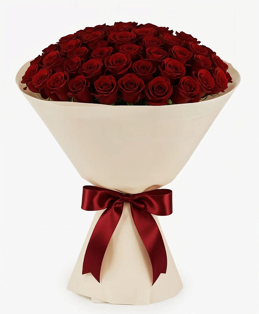 Букет 101 Бордовая роза Блэк Бакарра в Железнодорожном Калининградской области