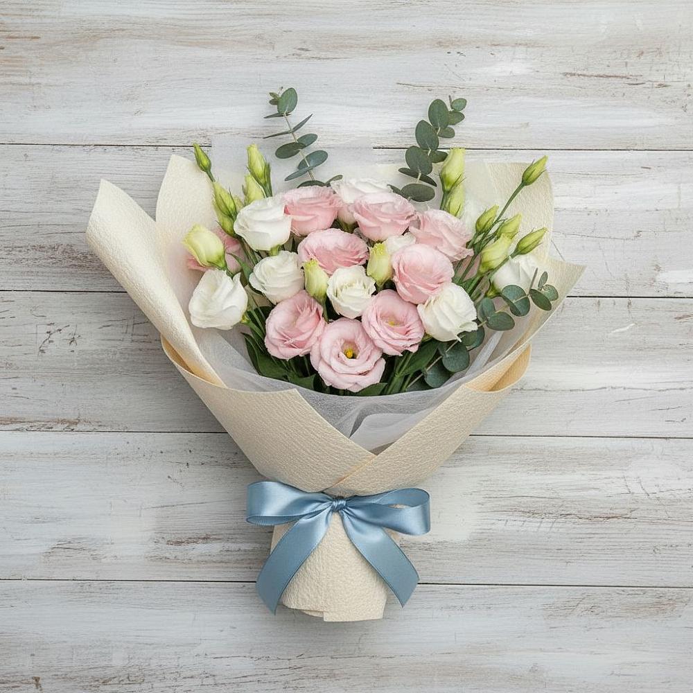 Букет цветов из: Лизиантусы в Железнодорожном Калининградской области